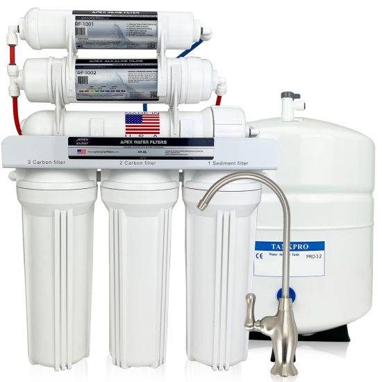 6 Stage Ph+ Under the Sink Reverse Osmosis 50 GPD Water Filter System with Remineralization Filter