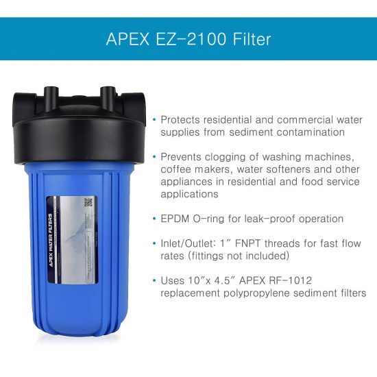 APEX Whole Sediment & Turbidity Water Filter System - Sediment Filtration