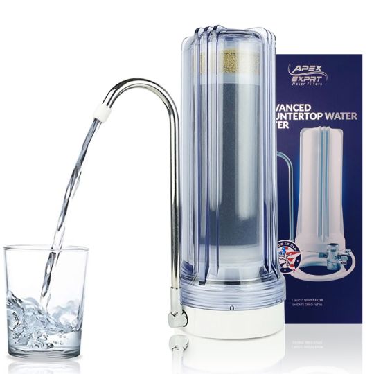 MR-1030 Countertop Water Filter Reduces Chlorine, Chemicals & Heavy Metals with Calcite to Improve Taste