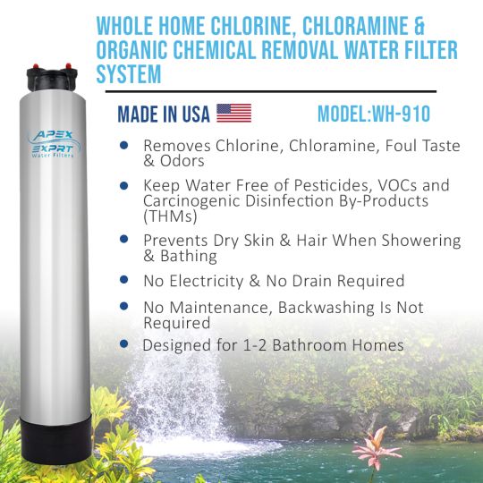 Heavy-Duty Whole House System For Chlorine, Chloramine & Organic Chemical Removal