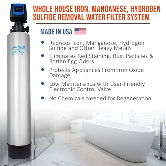 Heavy-Duty Whole House System For Iron, Manganese, Hydrogen Sulfide Removal
