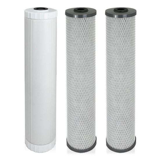 Replacement Filter Set For Salt Free 3 Stage Whole House Water Conditioning System for Scale and Chlorine Removal