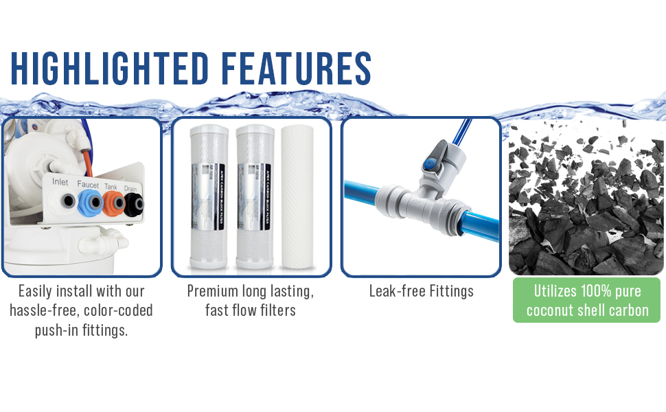 5 Stage Under the Sink Reverse Osmosis Drinking Water Filter System